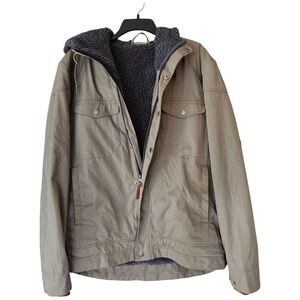 Toad & Co Hemlock Utility Jacket Coat Men's Large Sherpa Lined Hooded Parka NWOT